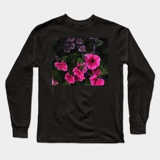 Pretty petunia hanging basket Long Sleeve T-Shirt